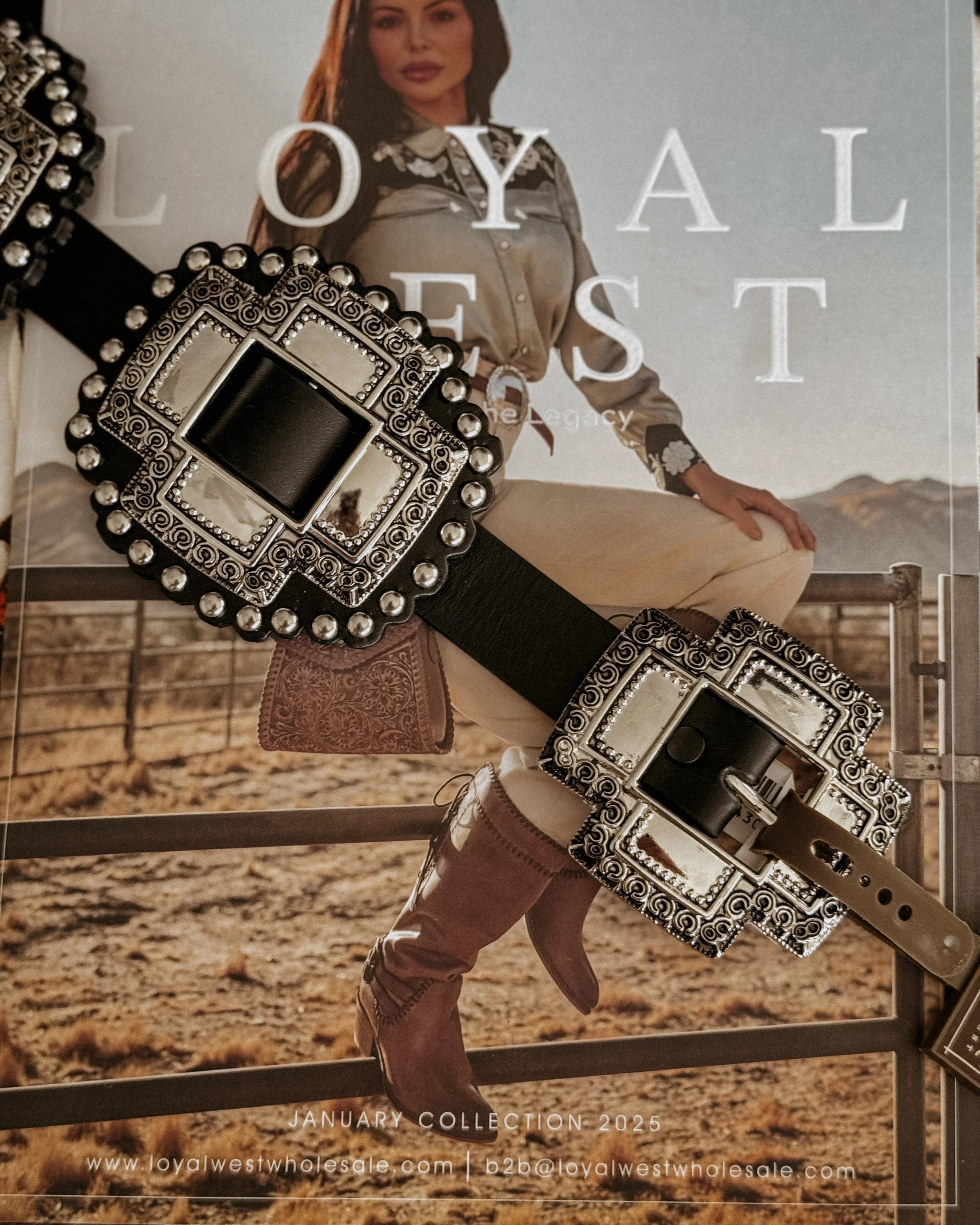 Western boho outfit with silver concho belt and cowgirl boots, rodeo and festival fashion