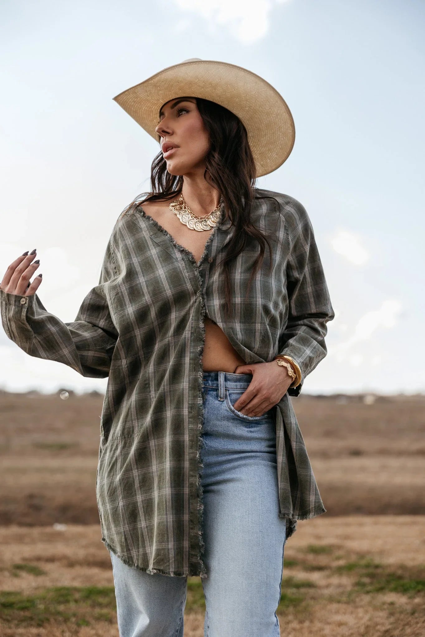 Plaid Raw-Edge Shirt Dress | The Wild J S Plaid Raw-Edge Shirt Dress | The Wild J S