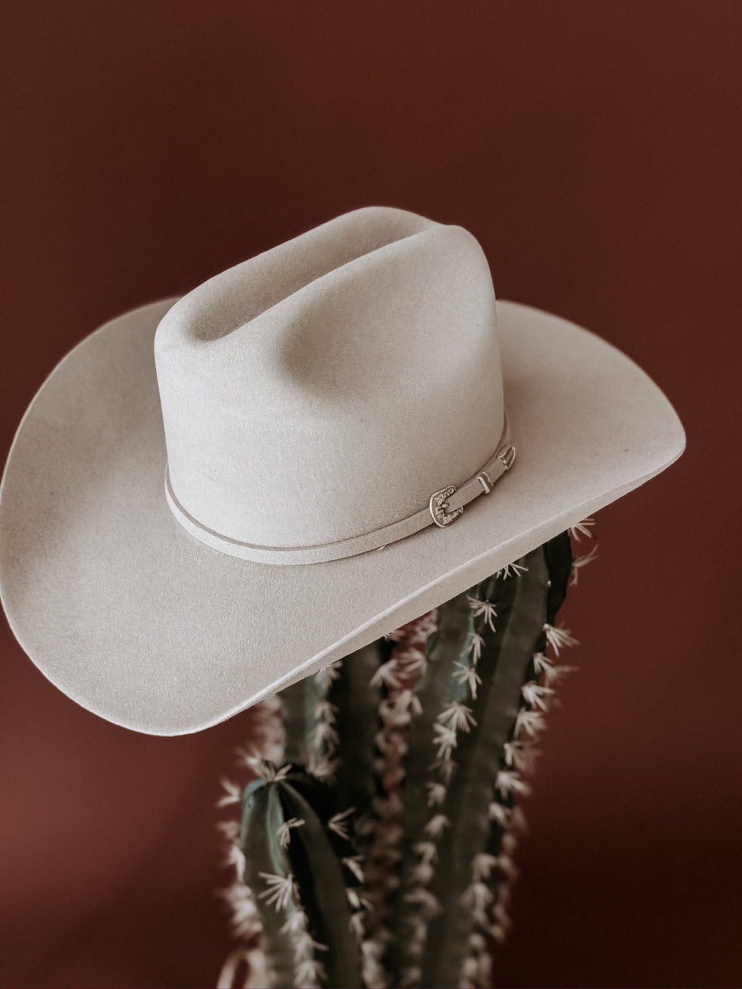 white felt cowgirl hat