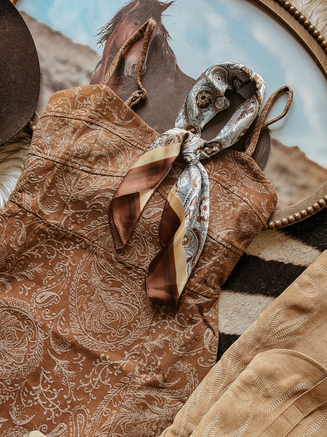 Copper Creek Paisley Mini Dress