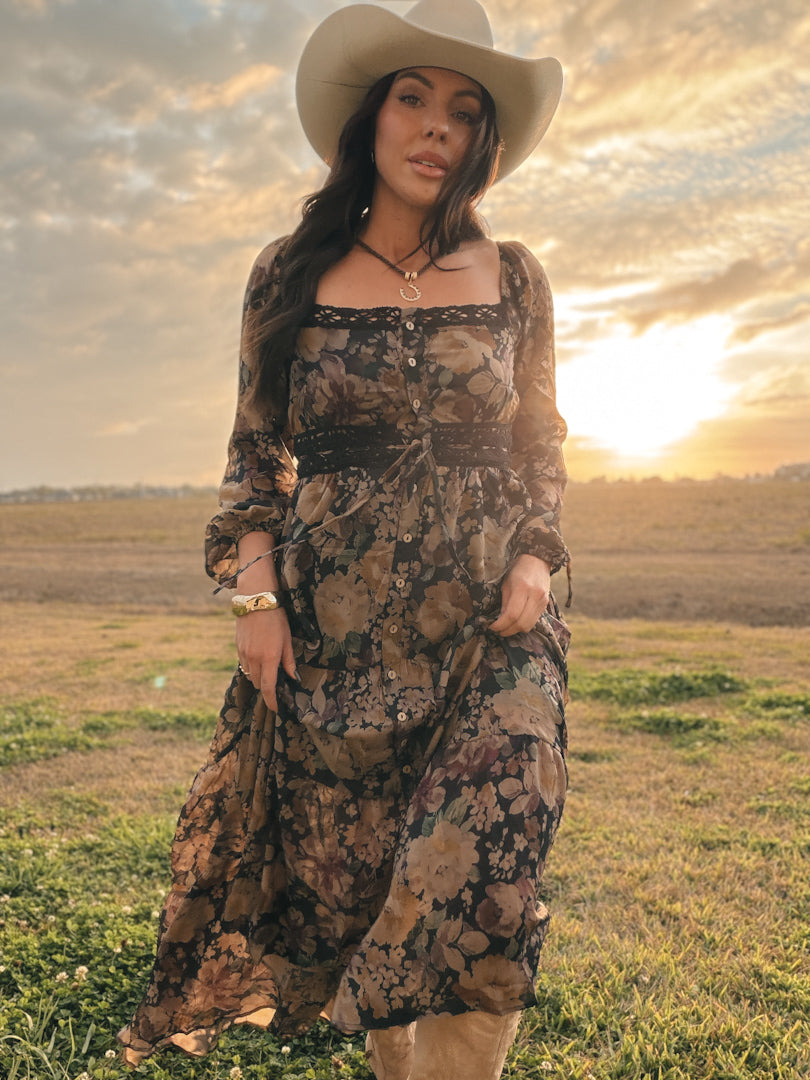 Open Range Maxi Dress - Black