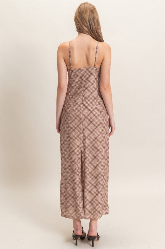 Dusty Trails Plaid Midi Dress PRE ORDER 8/15