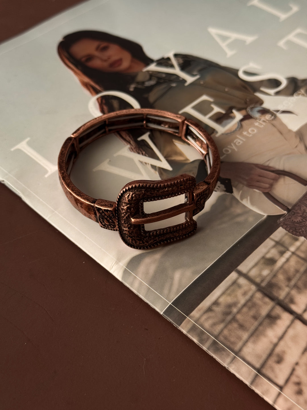 Pulseira de fivela de cinto ocidental