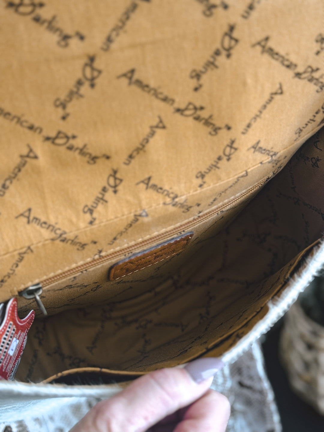 Western Tooled Cowhide Crossbody Bag