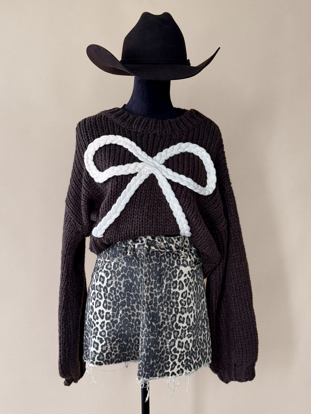 Mocha Ribbon Sweater