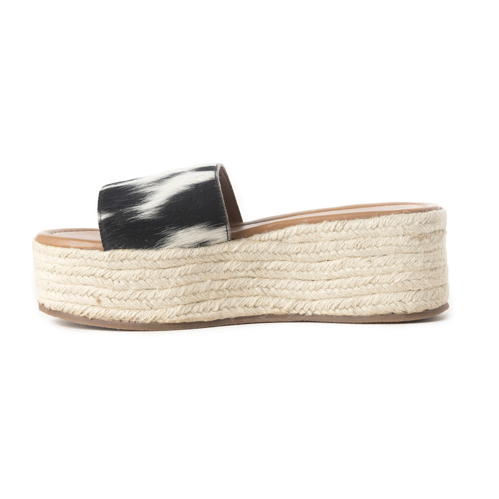 Cowhide Platform Sandals
