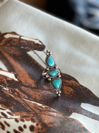 The Merl Turquoise Ring (Size 8.5)