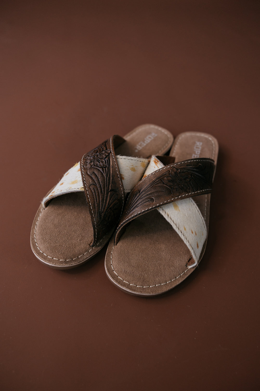 Roper Delaney Tooled Leather Sandals