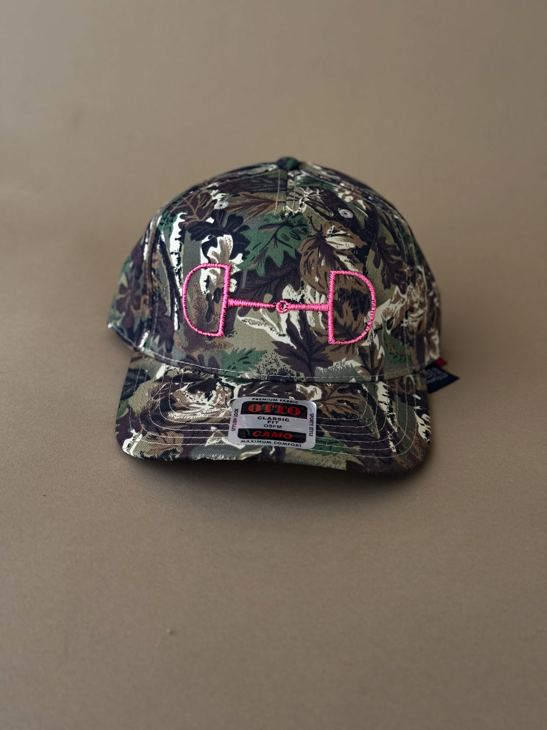 Camo Horse Bit Trucker Hat - Pink