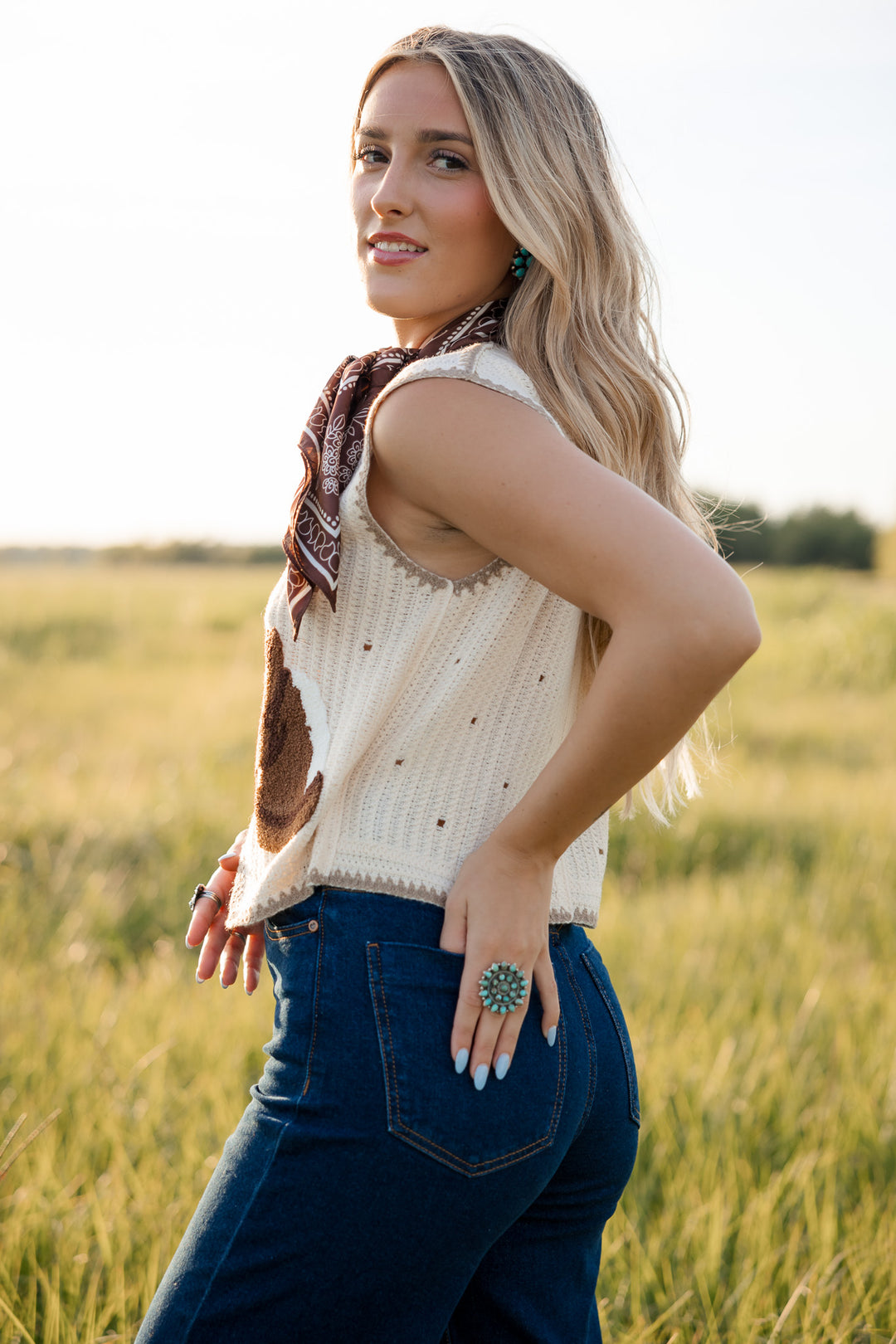 Horse Patch Sweater Vest