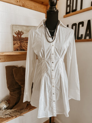 Lil’ White Shirt Dress