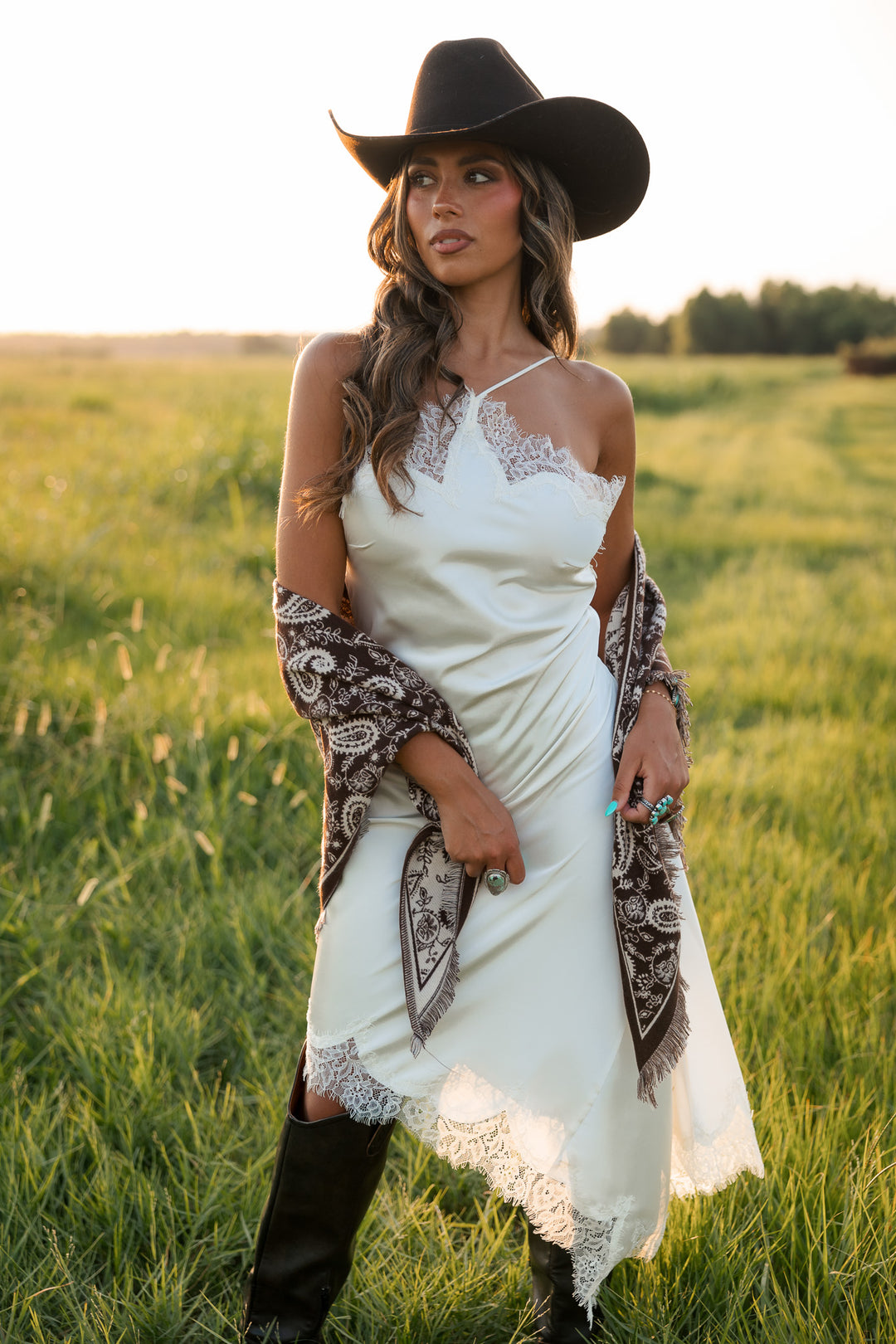 Ranch Paisley Fringe Shawl