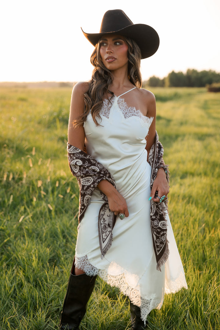 Ranch Paisley Fringe Shawl