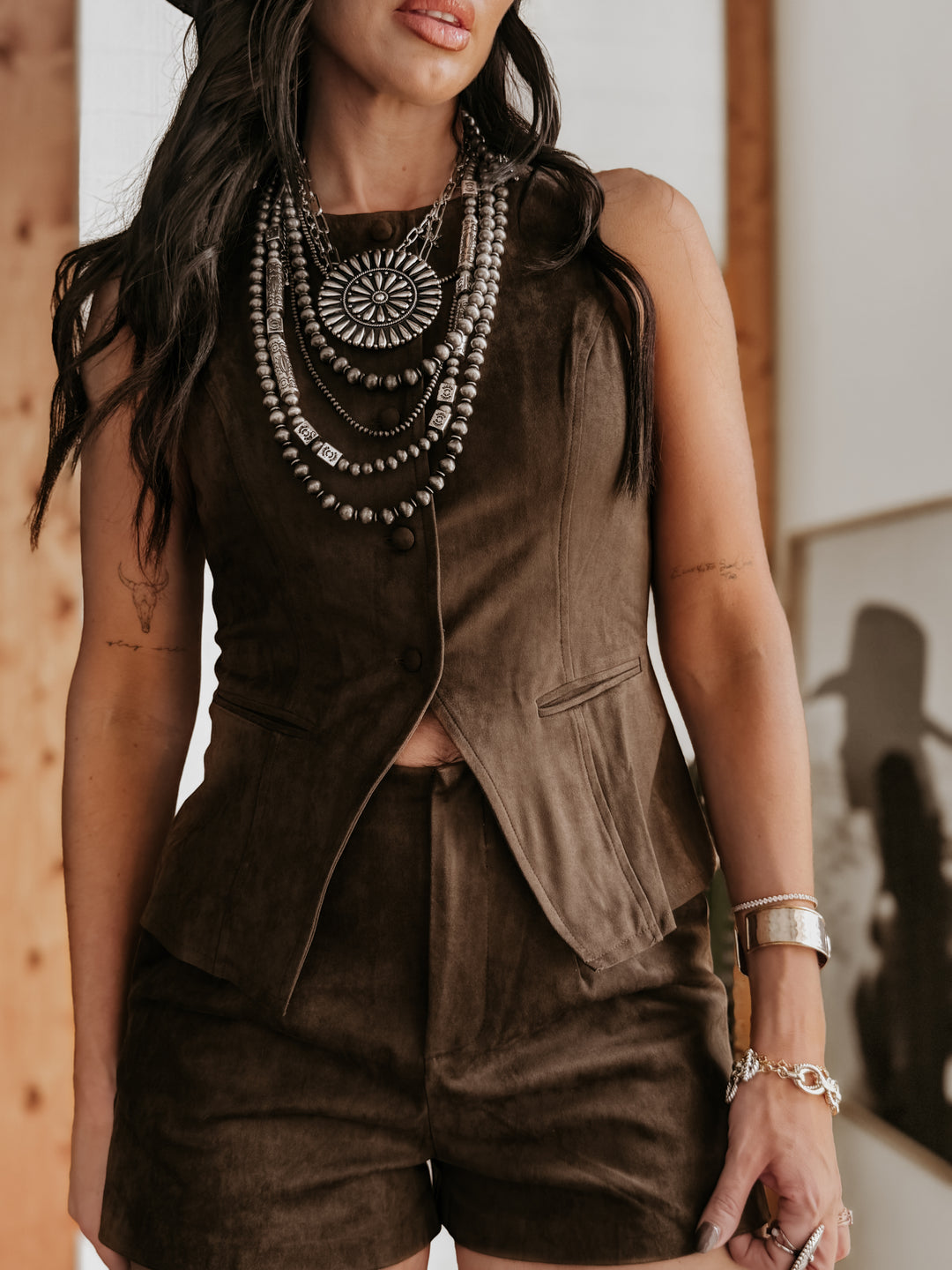 Suede High Waist Shorts