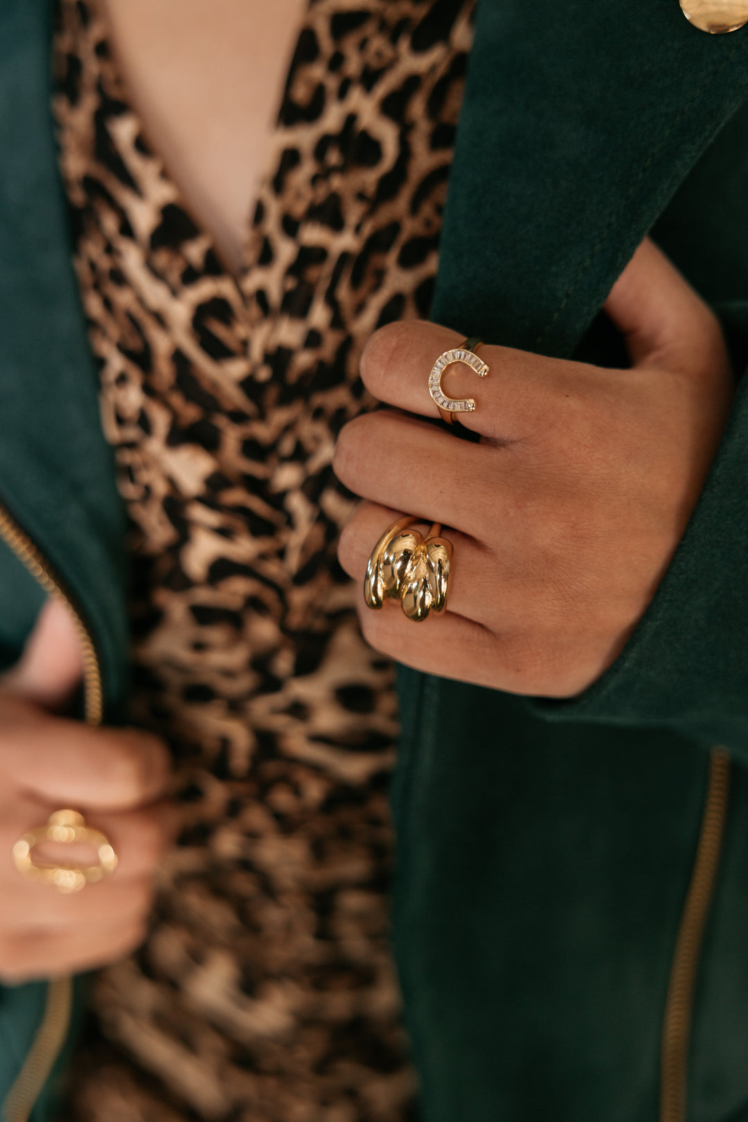 Size 7 Saddle Dome Ring - Gold Stainless Steel