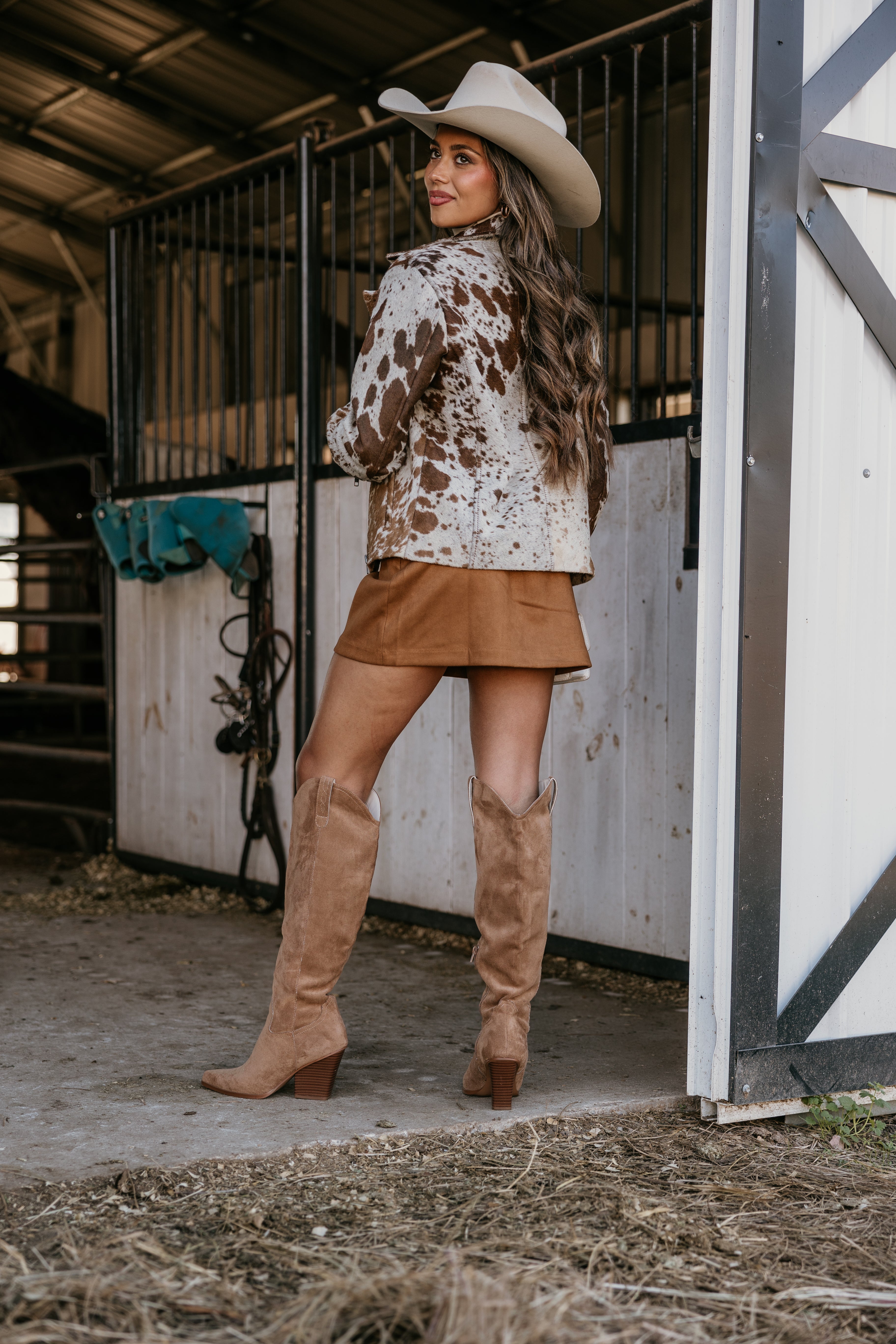 Western Cowhide Moto Jacket (Camel) – The Wild J