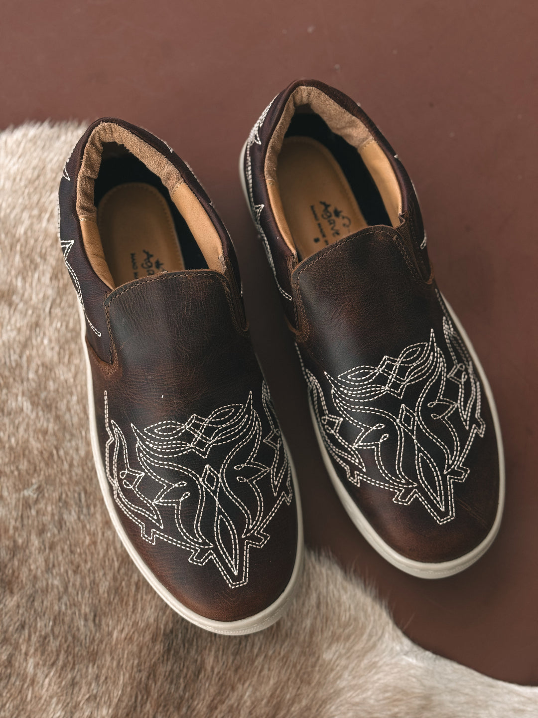 Montana Leather Slip- On Tennis