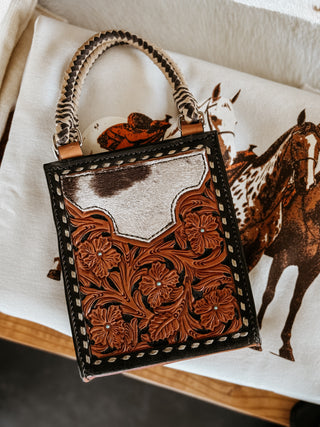 The Tooled Cowhide Bag