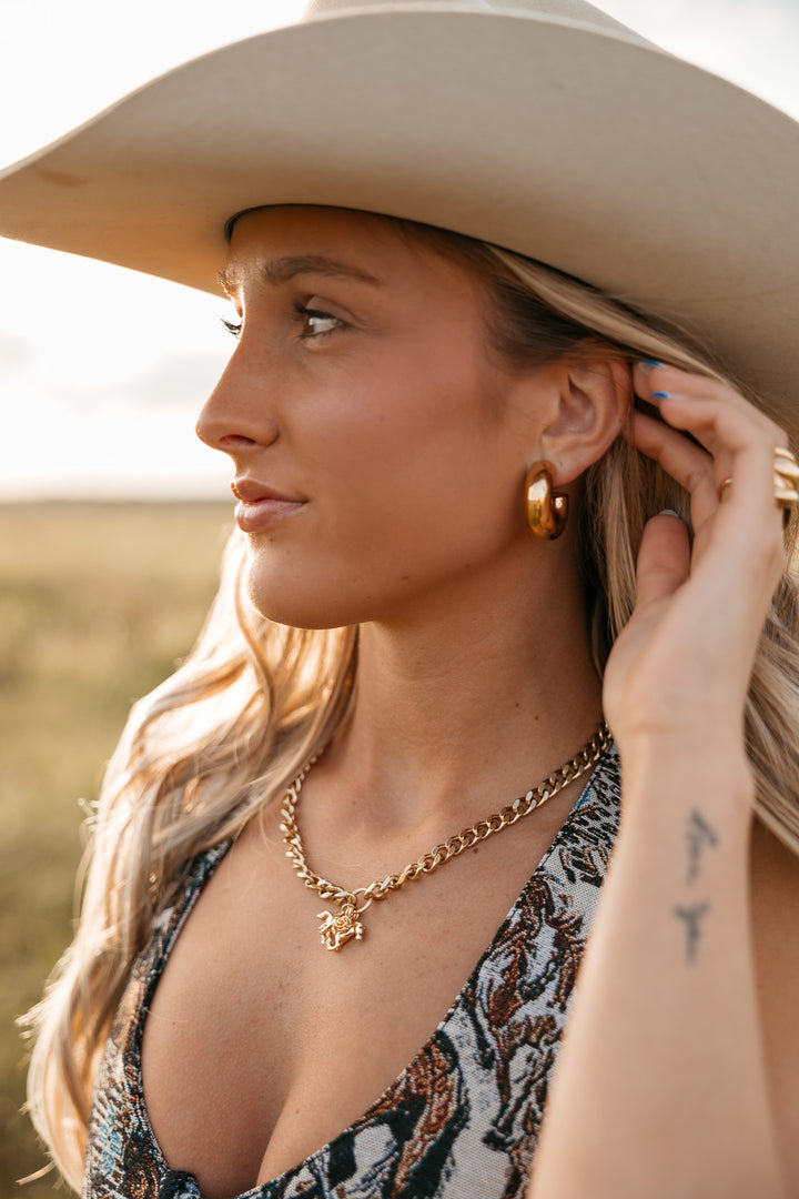 The Chuncky Gold Smooth Hoops