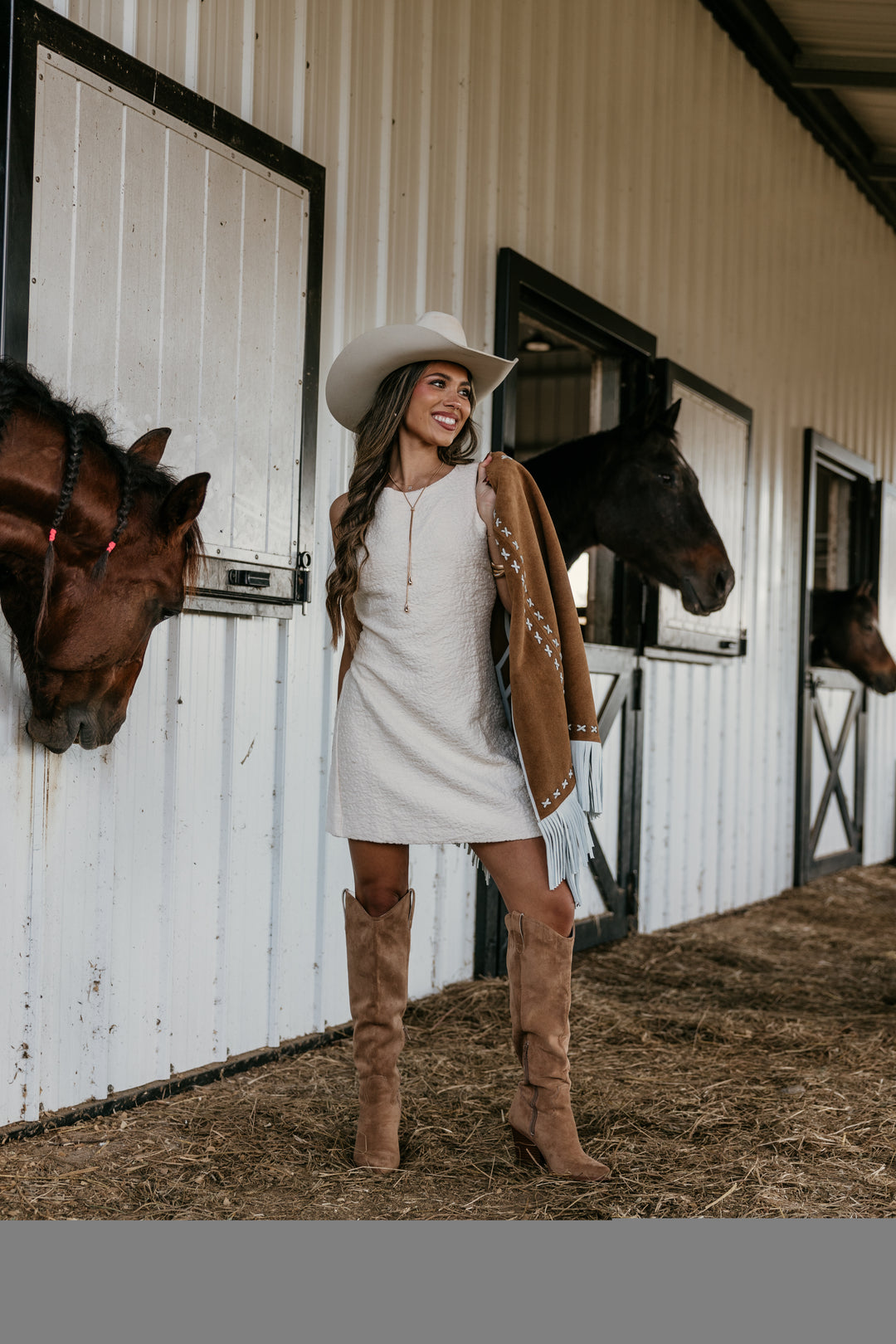 The Back Tie Mini Dress | Natural