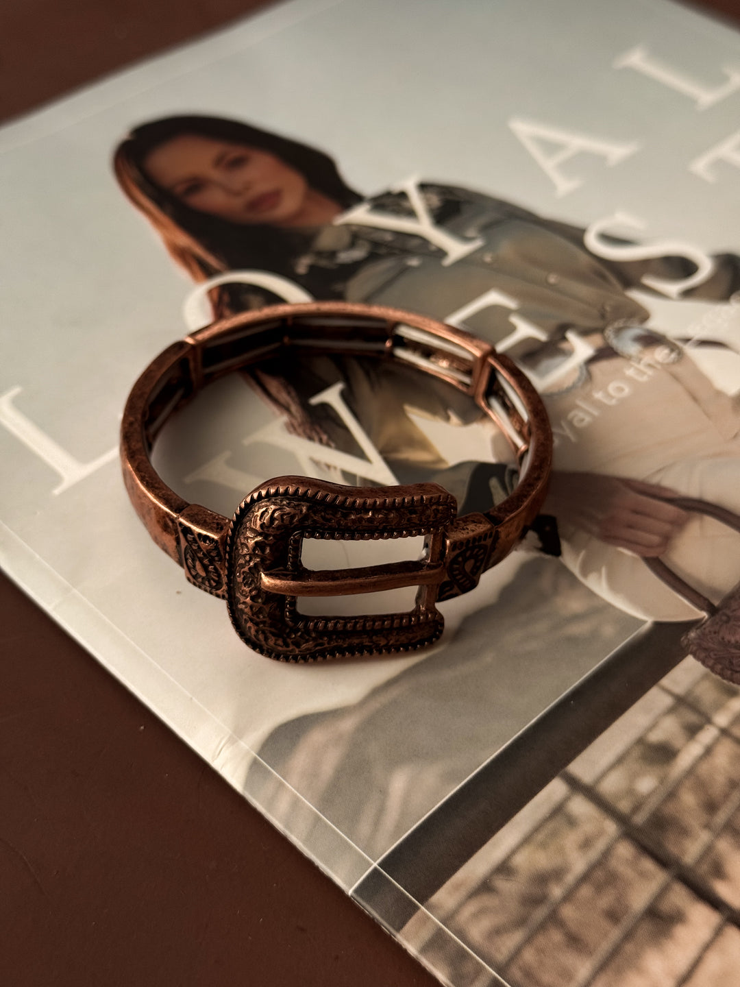 Pulseira de fivela de cinto ocidental