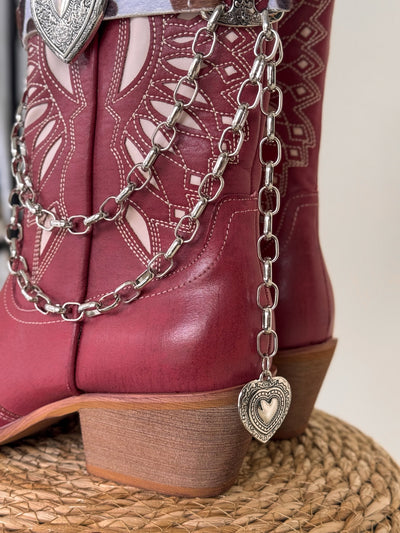 Western Sun Cutout Boots (Dusted Ruby)