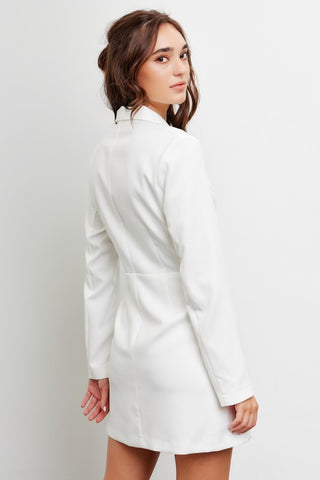 The Blazer Dress (WHITE)