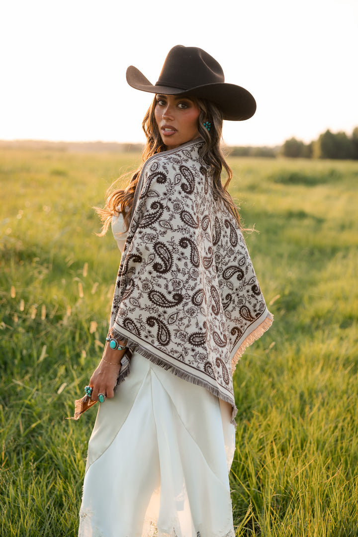 Ranch Paisley Fringe Shawl