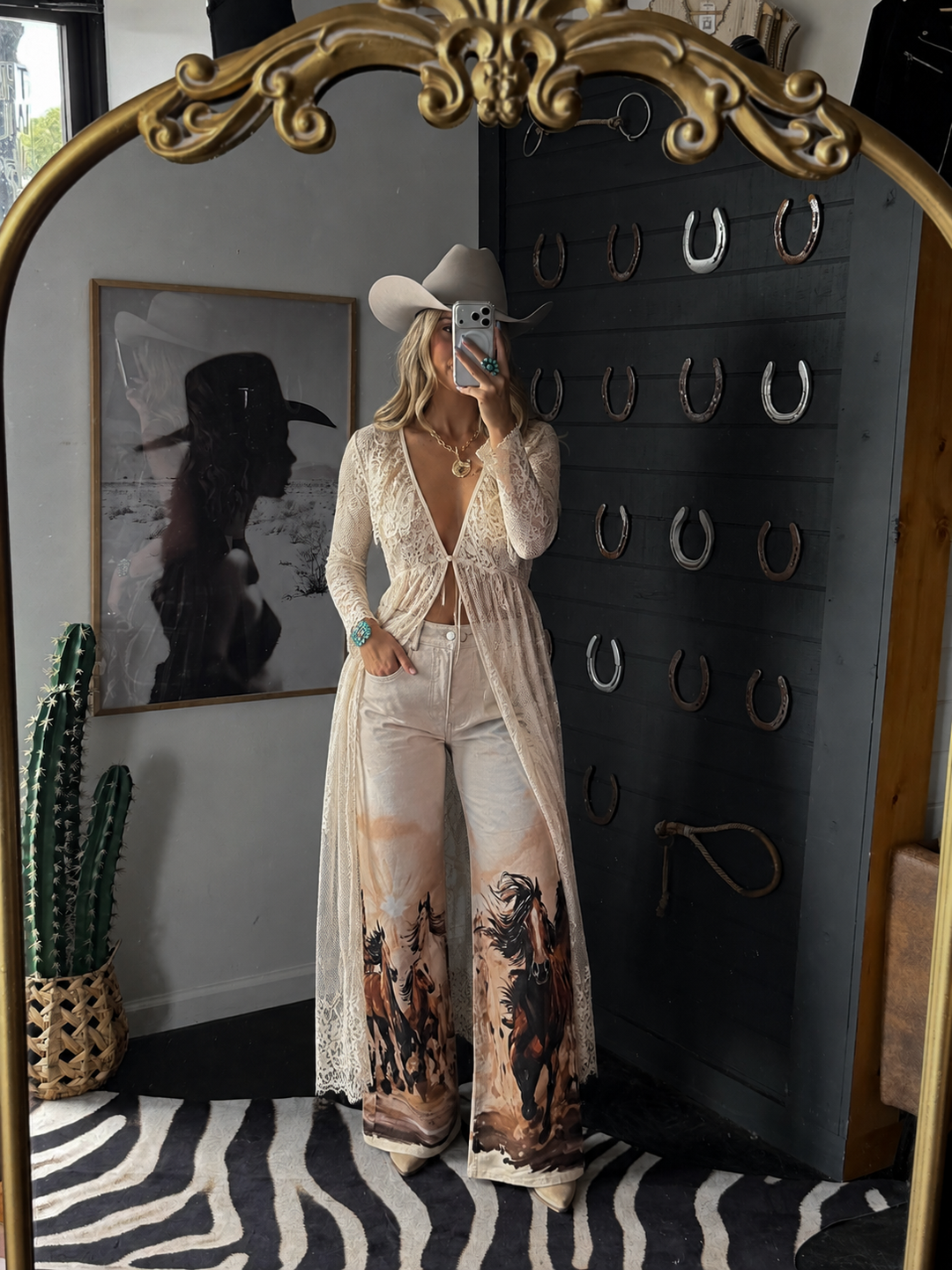 Ivory Lace Duster Top