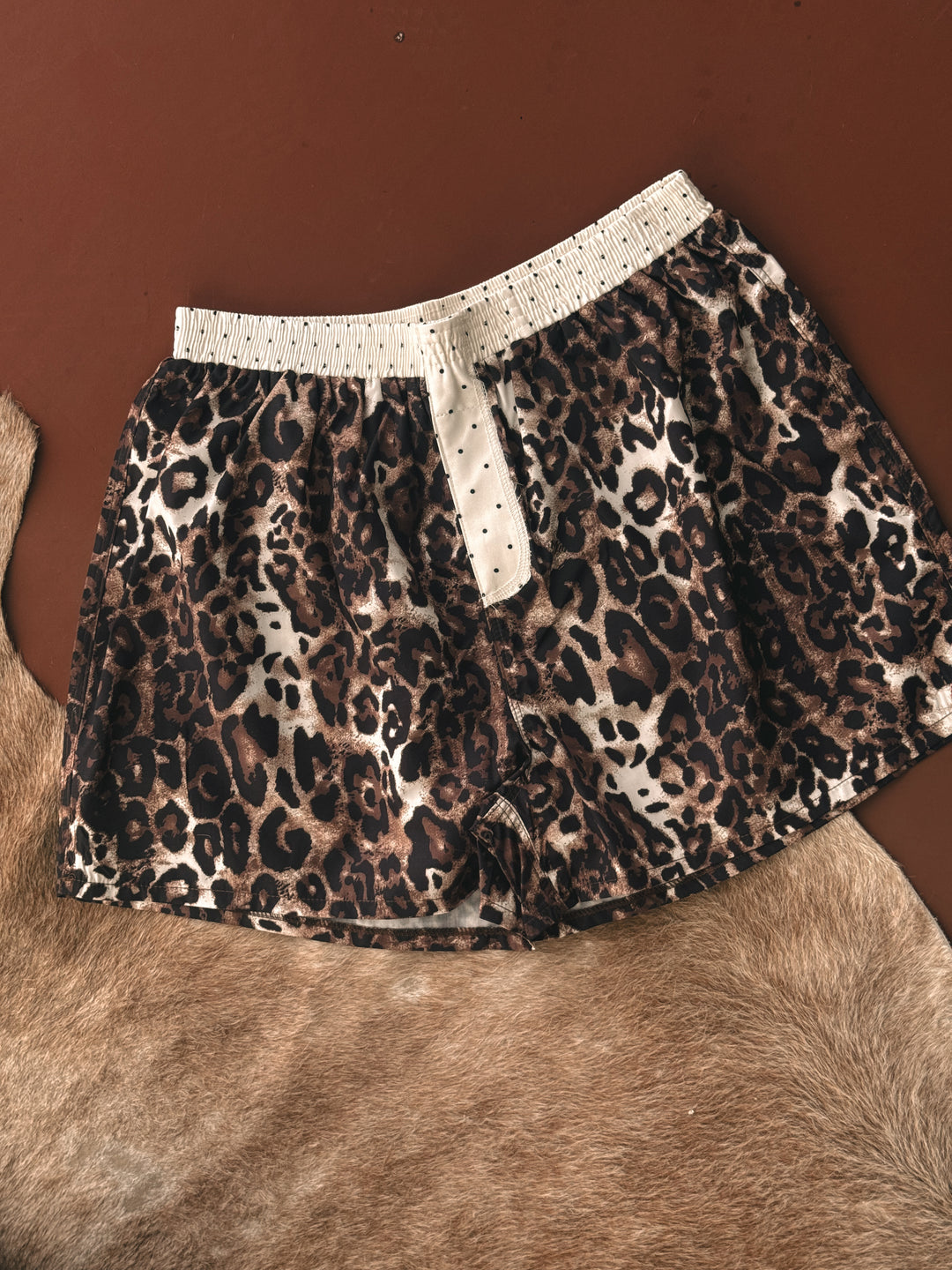 Leopard Polka Dot Boxer Shorts