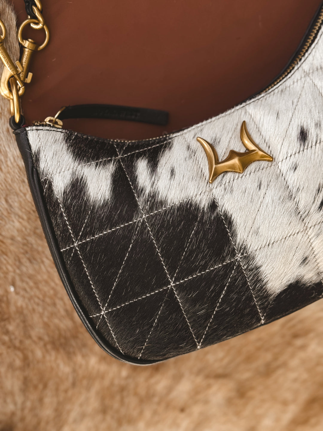 Loyal Cowhide Leather Quilted Bag