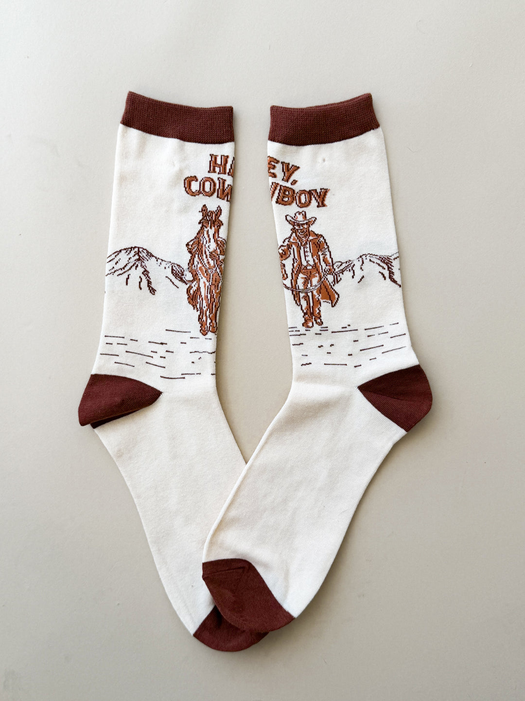Hey Cowboy Western Graphic Socks