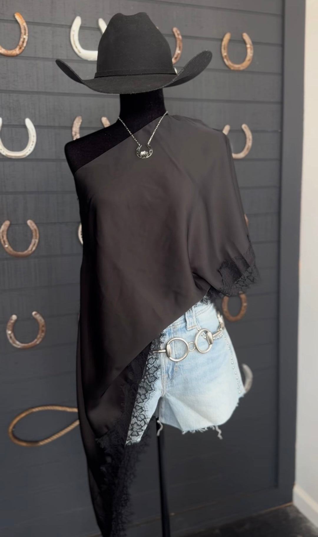 Western Horsebit Chain Belt- Silver