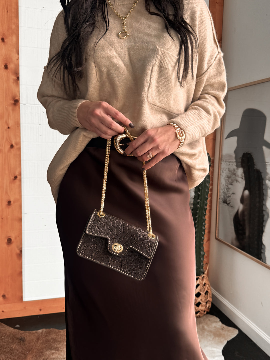 The Cowgirl Stadium Purse (BRWN)