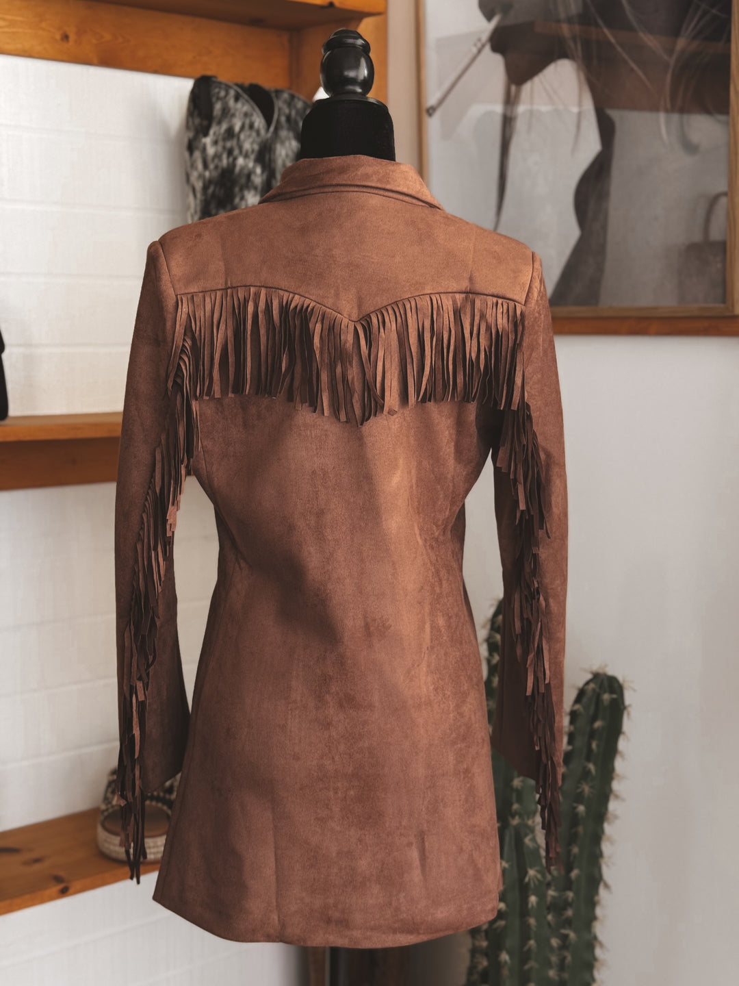 Fringed Suede Western Blazer