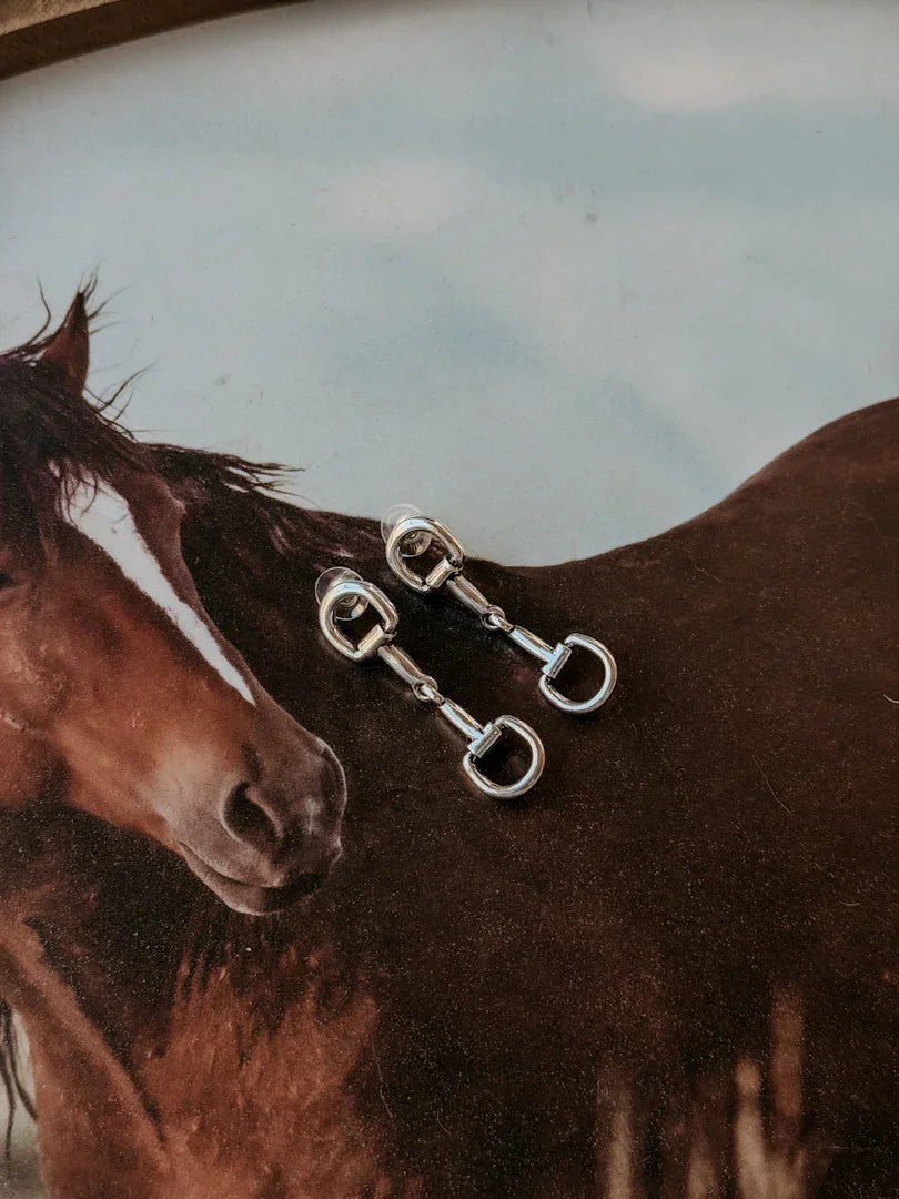 Horse bridle with three-ring snaffle on a horse&
