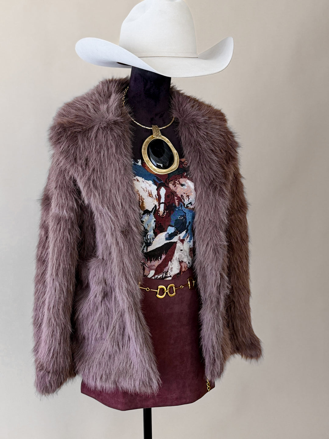 Mocha Fur Coat - Wild J Brand