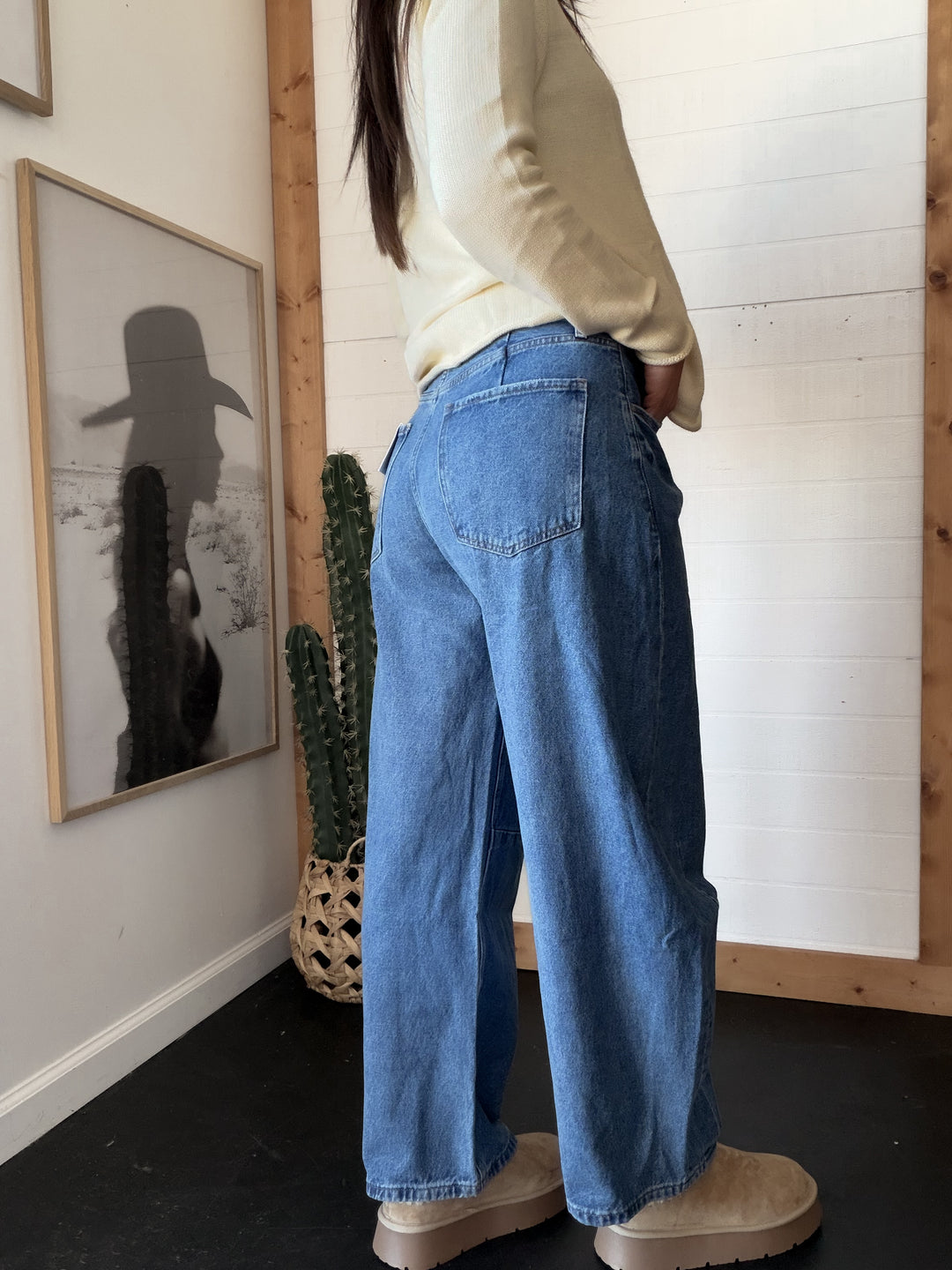 Katia Tailored Barrel Leg Denim Jeans