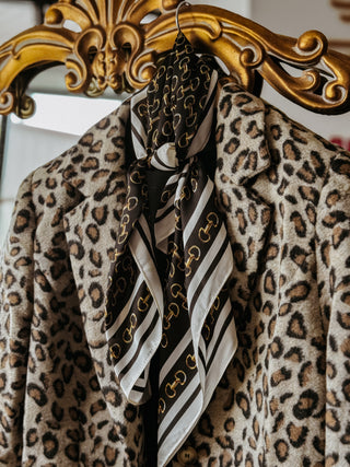 The Leopard Button Blazer