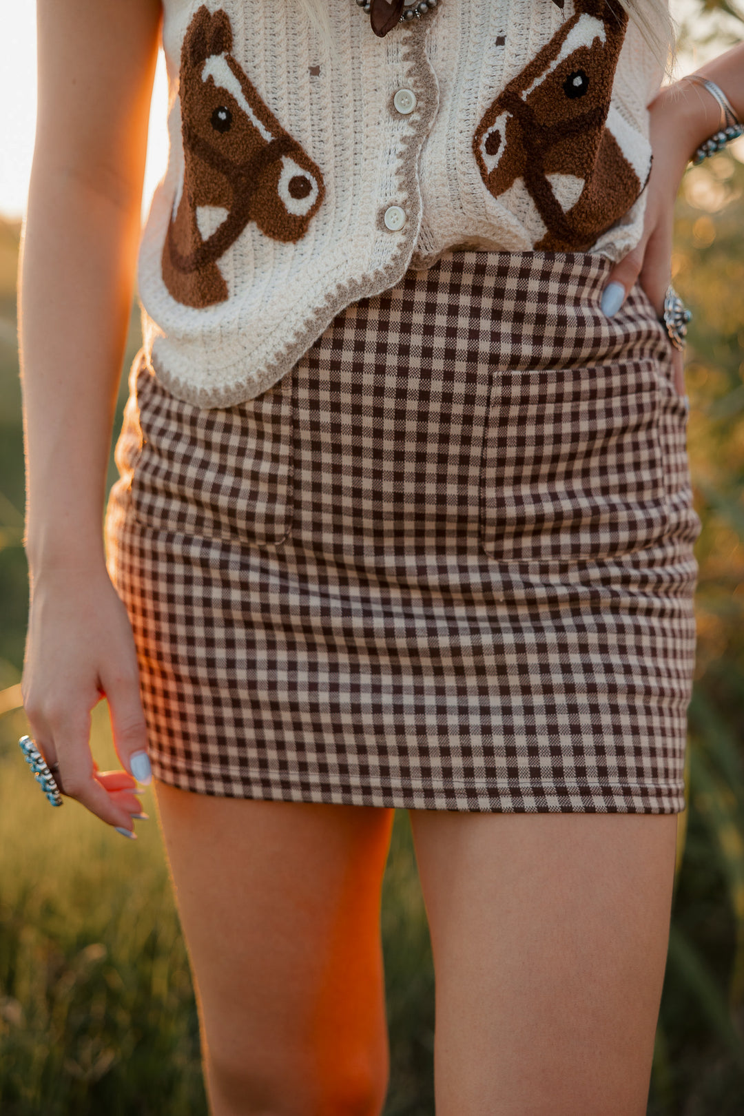 Prairie Gingham Skort PRE ORDER 9/1