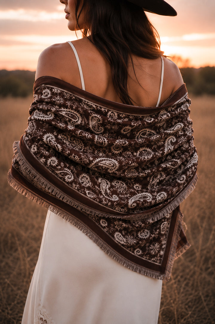 Ranch Paisley Fringe Shawl PRE ORDER 8/5