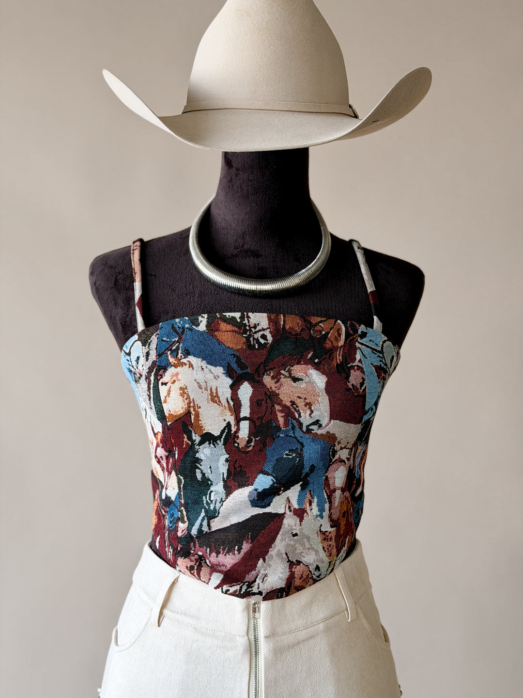 Woven Jacquard Horse Corset