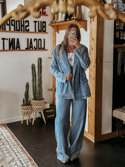 The Oversized Denim Blazer