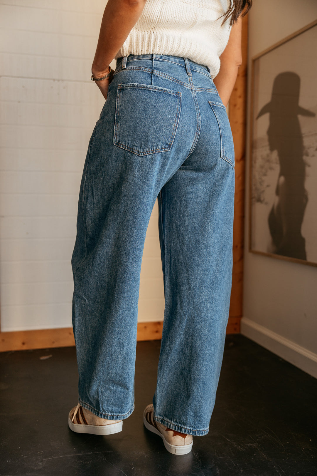 Katia Tailored Barrel Leg Denim Jeans