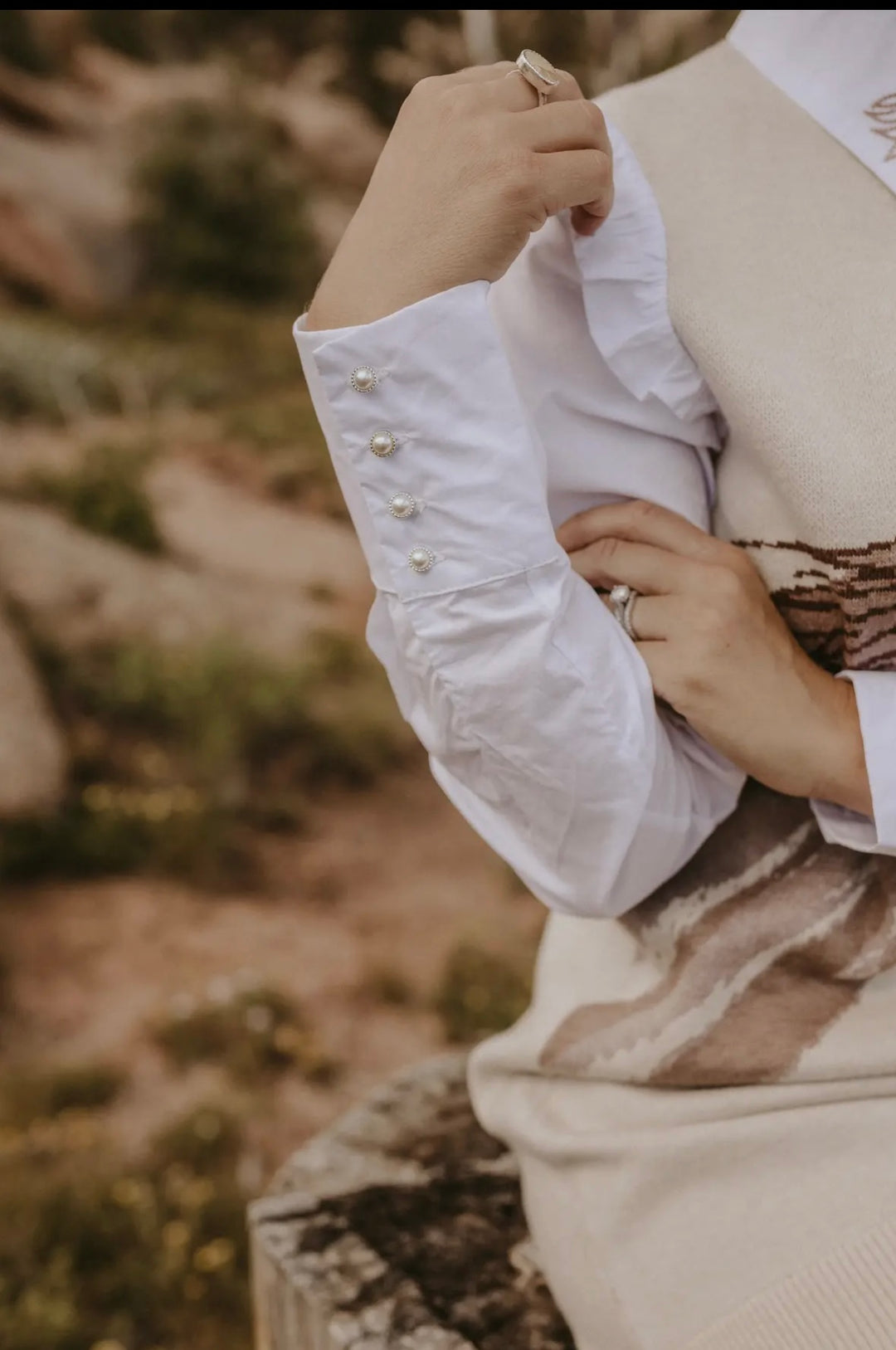 Horse Knit Sweater Dress | One-Piece Outfit | Cream