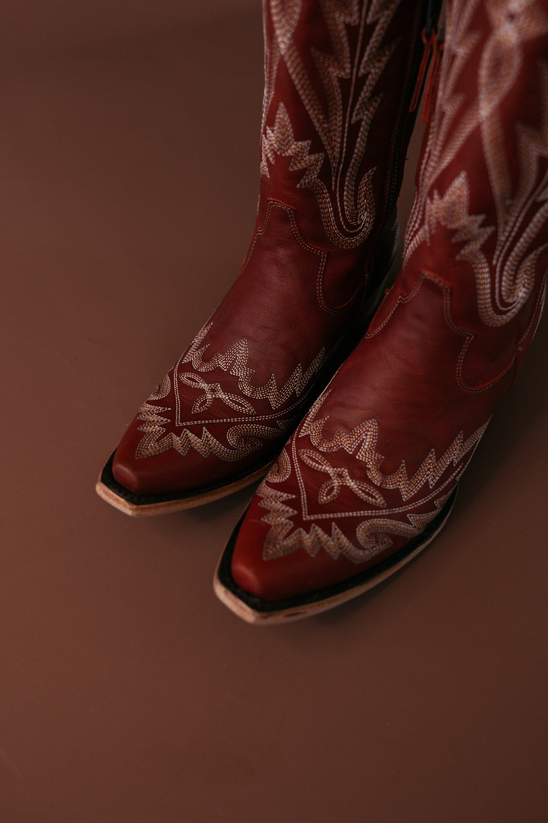 The Lexington Knee High Corset Boot (Ruby)