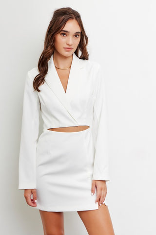 The Blazer Dress (WHITE)