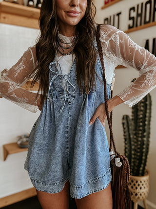 The Floral Lace Mesh Top (White)