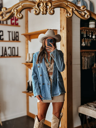 The Oversized Denim Blazer