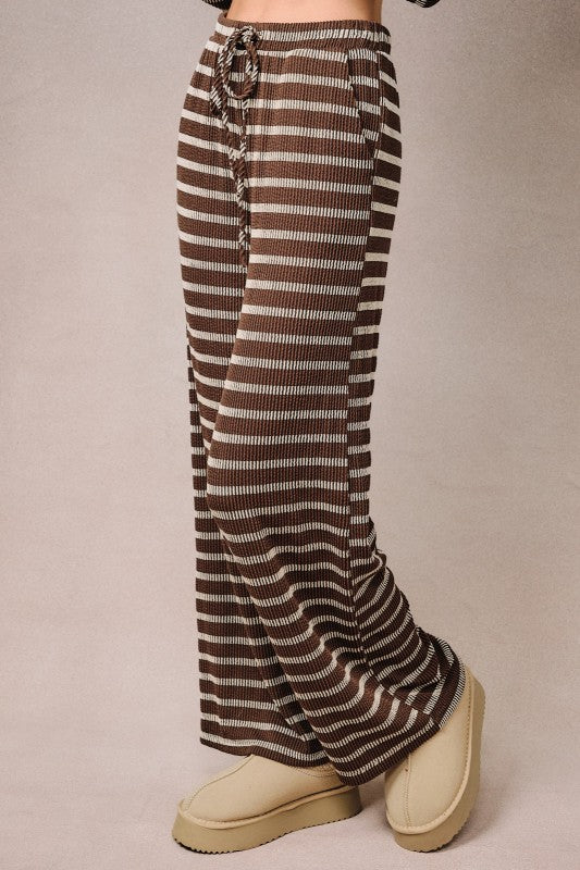 Brown Stripe Lounge Pants PRE ORDER 9/30